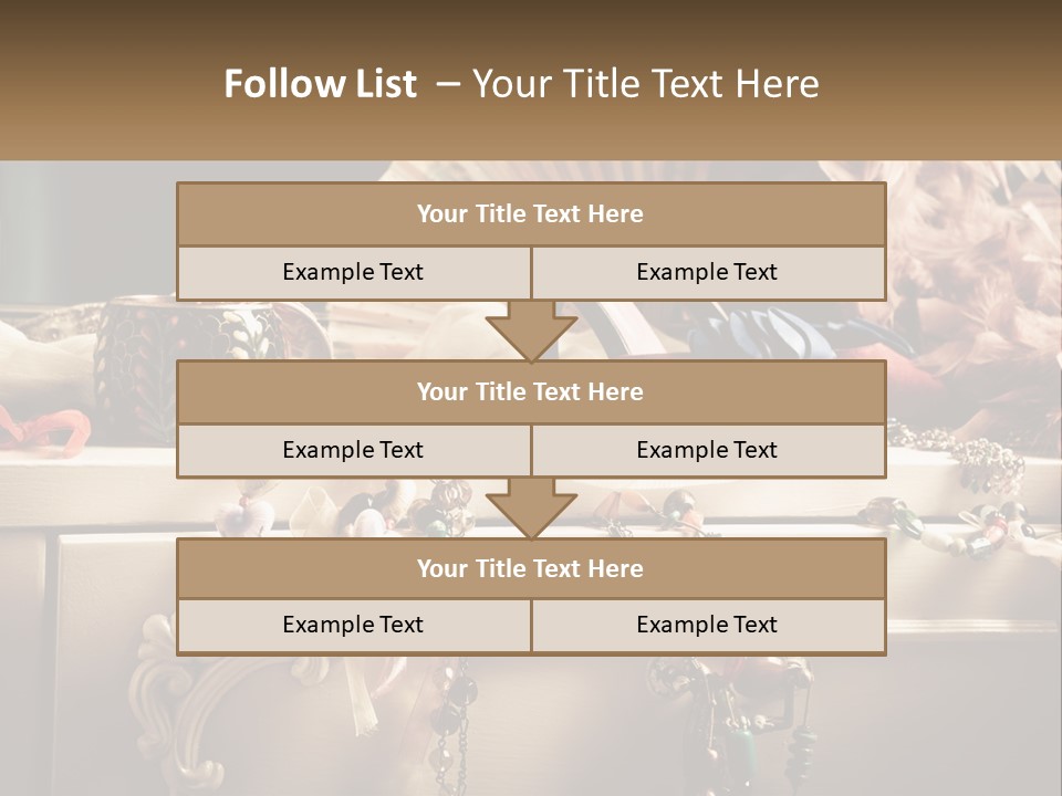 Feathers Earrings Commode PowerPoint Template