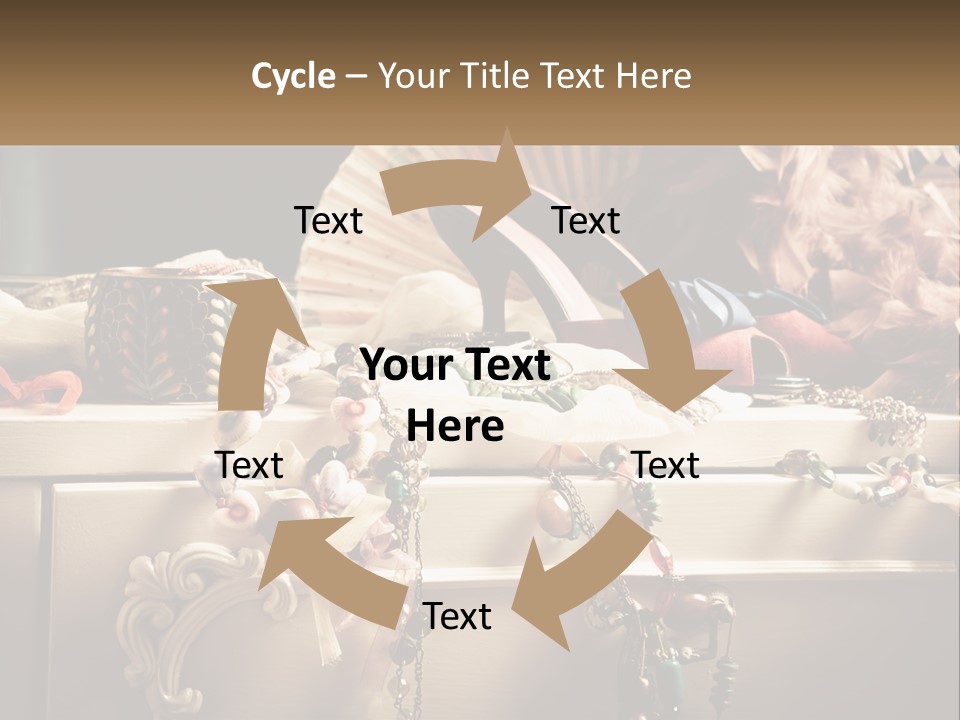 Feathers Earrings Commode PowerPoint Template