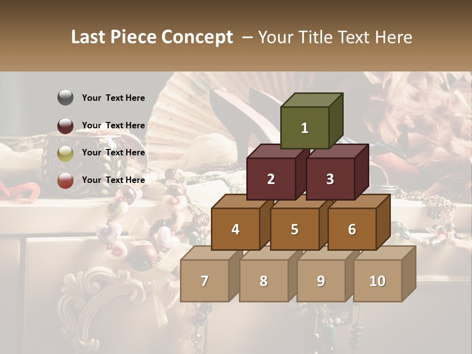 Feathers Earrings Commode PowerPoint Template