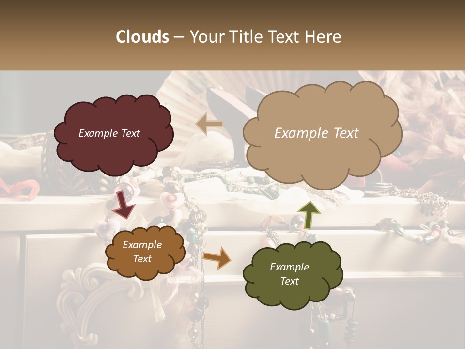 Feathers Earrings Commode PowerPoint Template