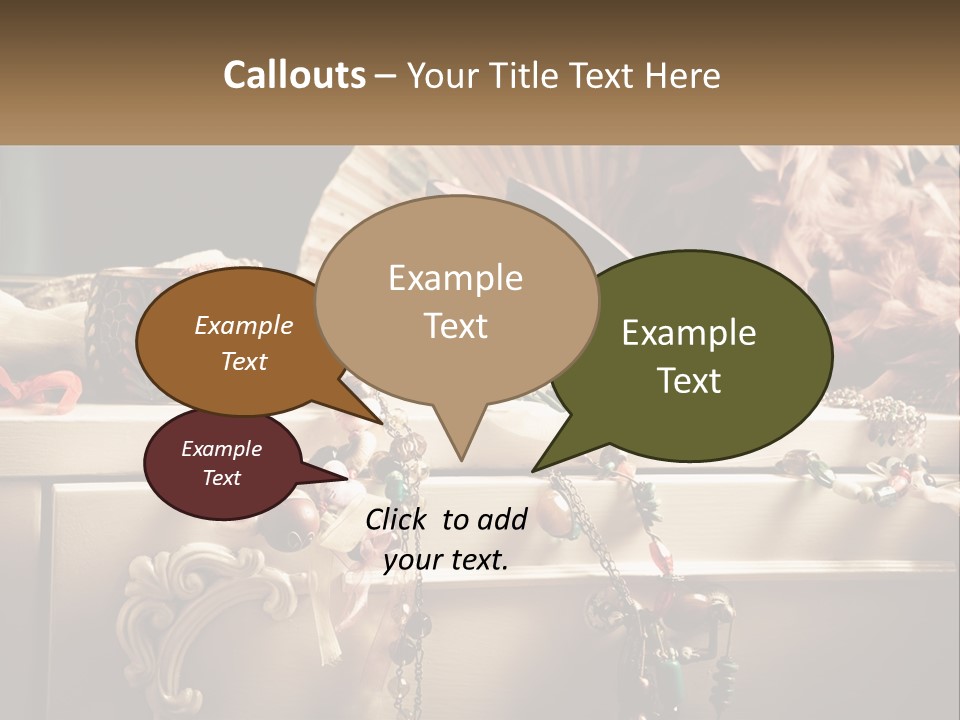 Feathers Earrings Commode PowerPoint Template