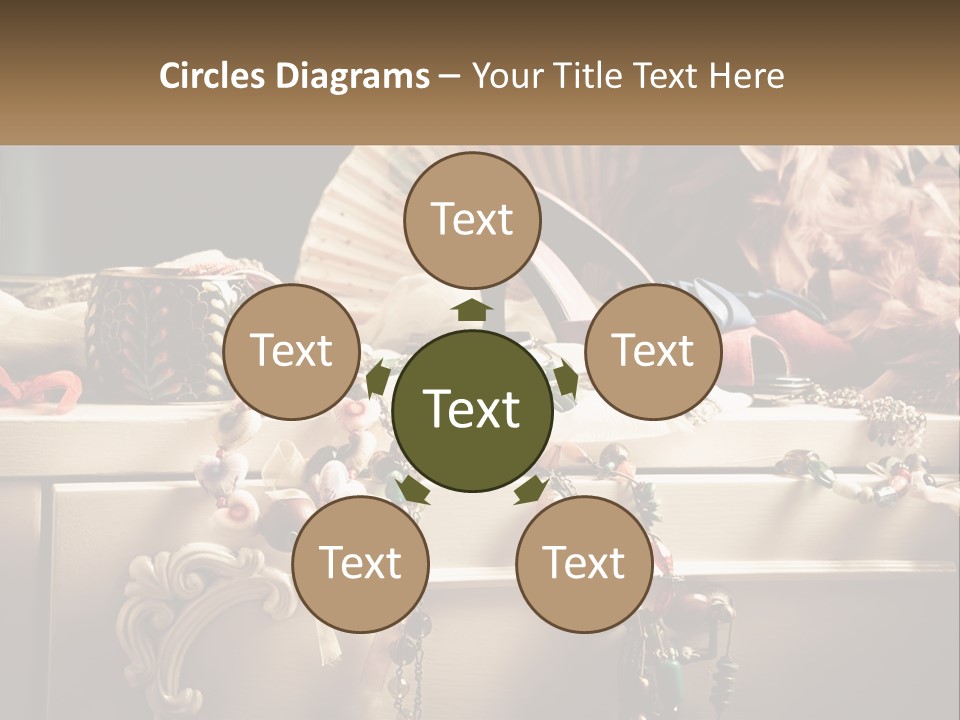 Feathers Earrings Commode PowerPoint Template