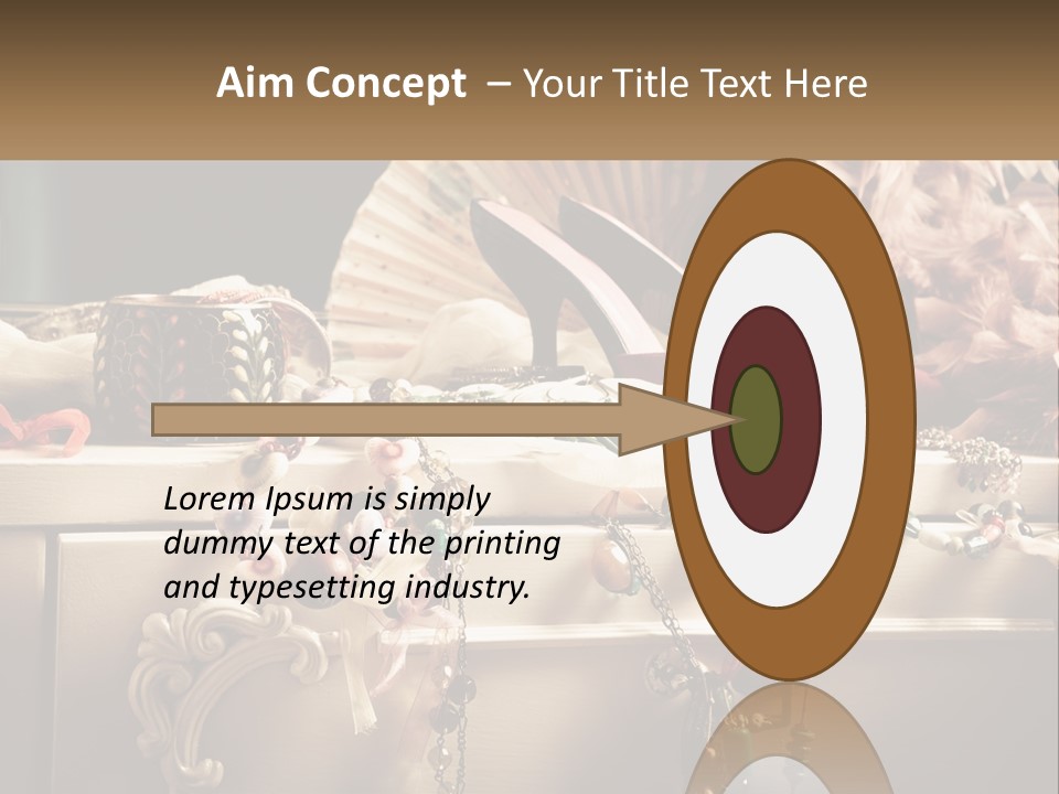 Feathers Earrings Commode PowerPoint Template