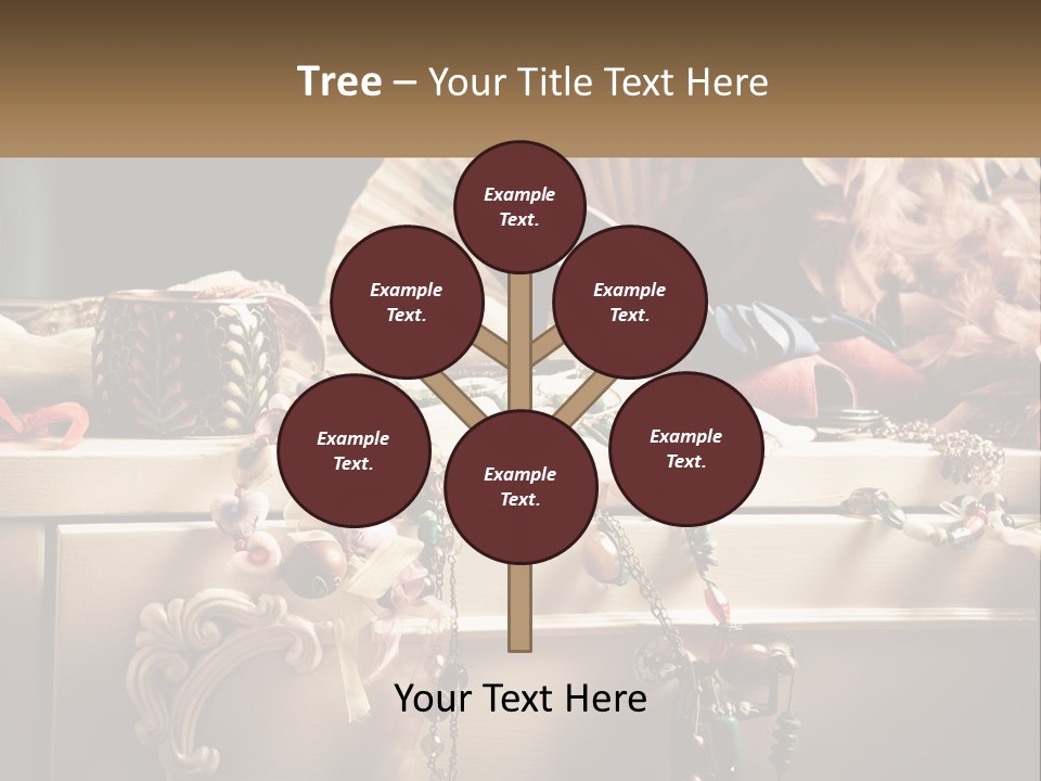 Feathers Earrings Commode PowerPoint Template