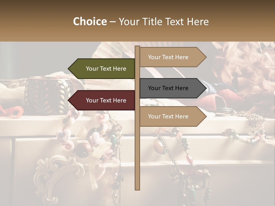 Feathers Earrings Commode PowerPoint Template