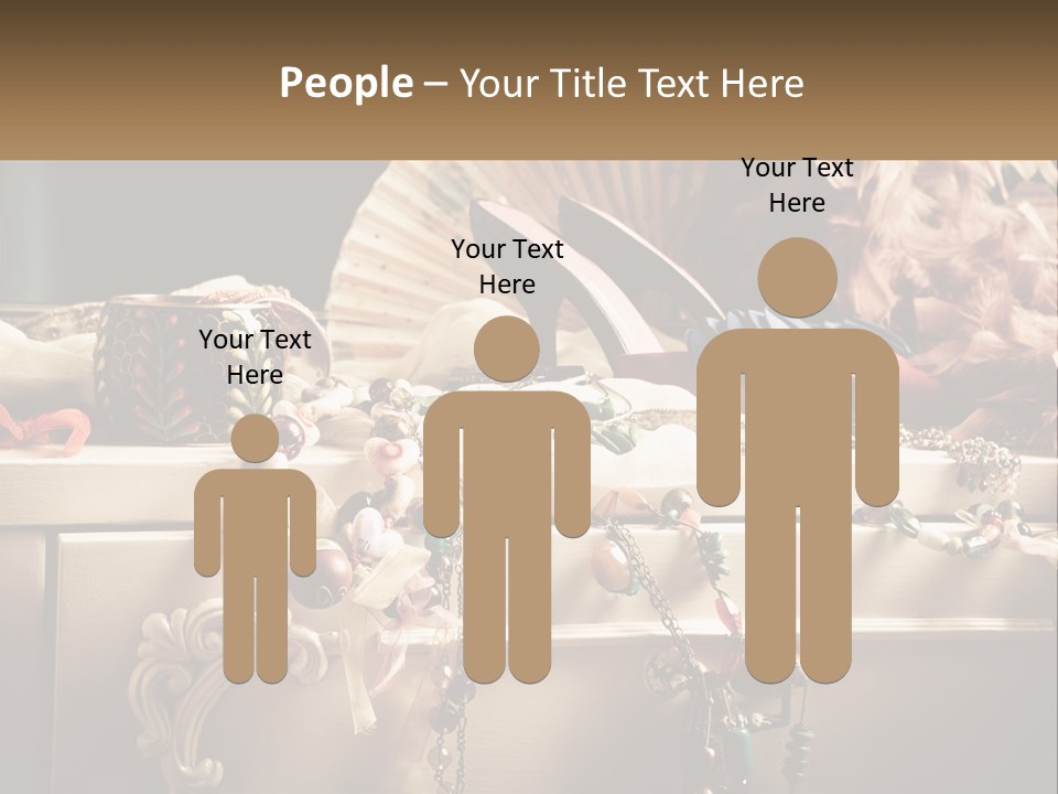 Feathers Earrings Commode PowerPoint Template