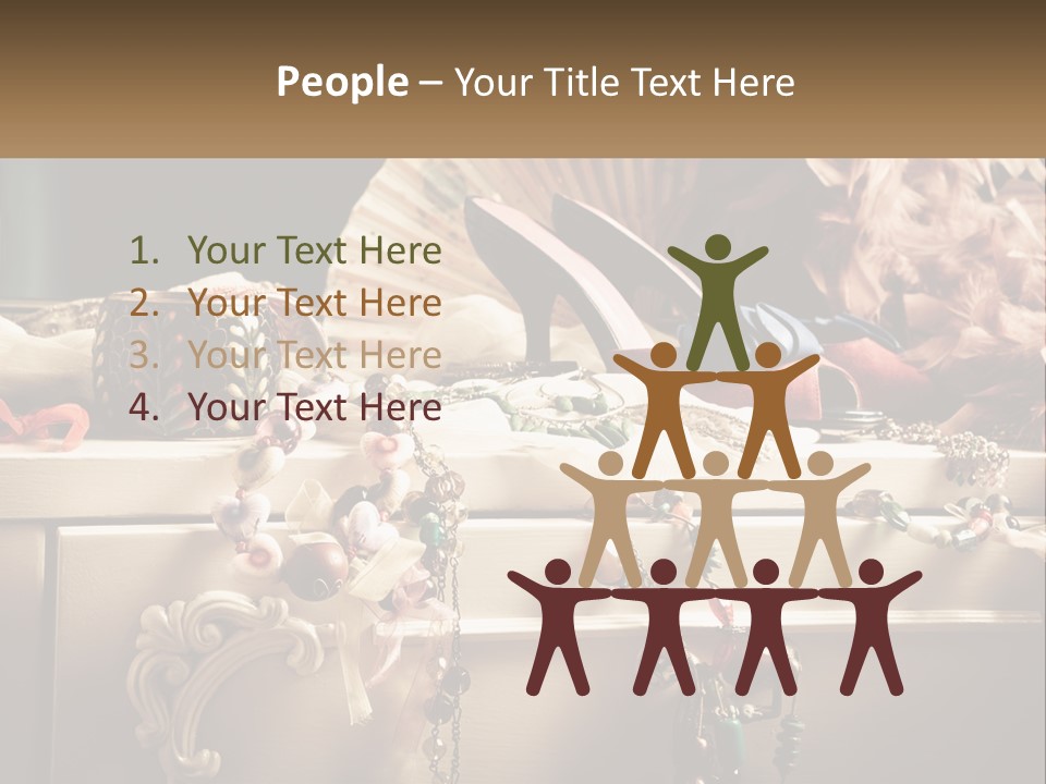 Feathers Earrings Commode PowerPoint Template