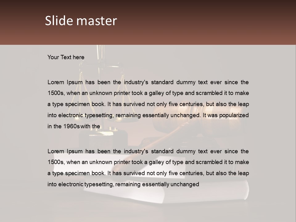 Sentence Wooden Lawyer PowerPoint Template