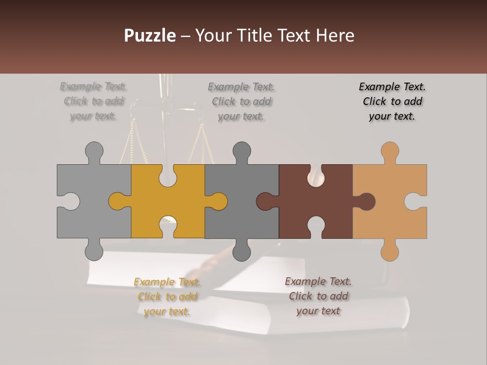 Sentence Wooden Lawyer PowerPoint Template