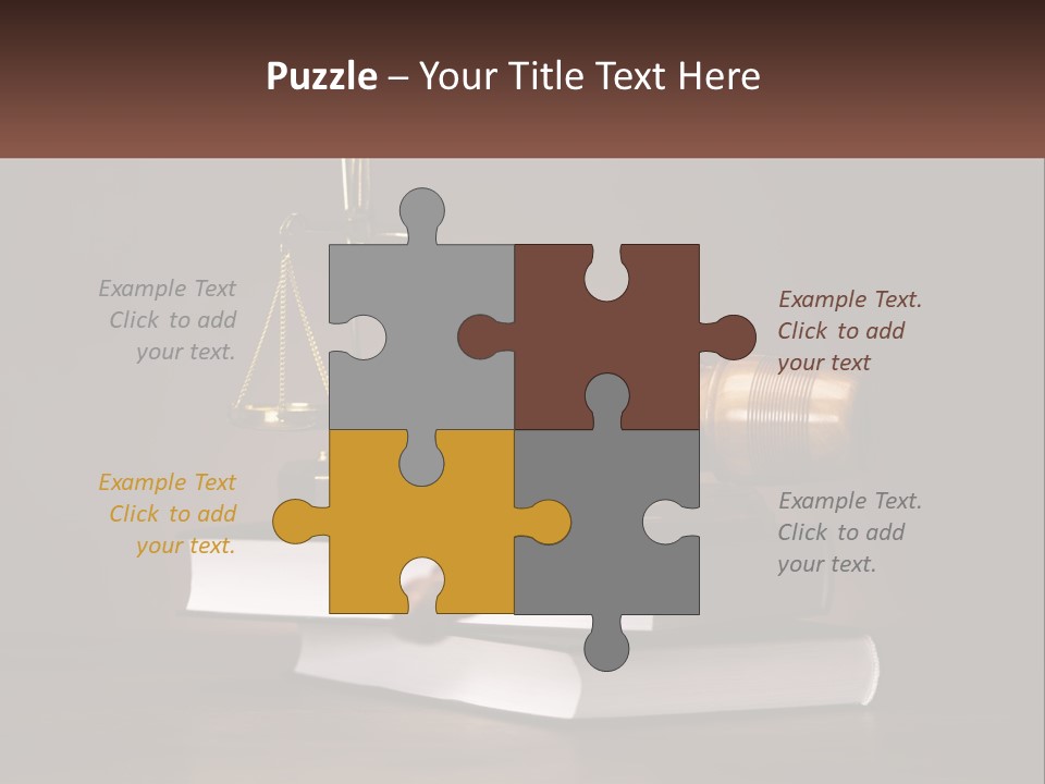 Sentence Wooden Lawyer PowerPoint Template