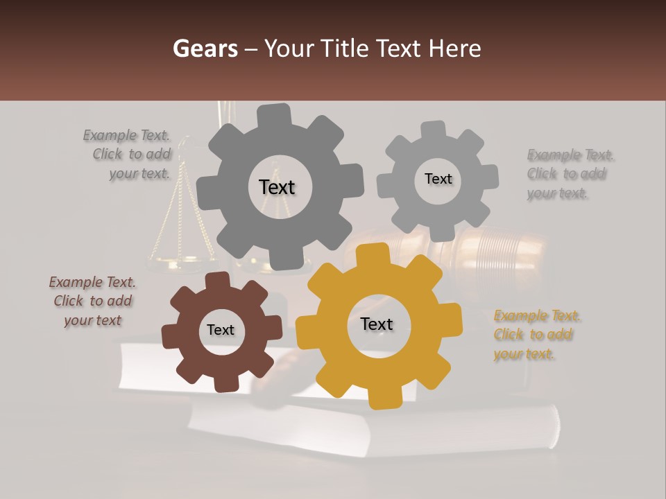 Sentence Wooden Lawyer PowerPoint Template