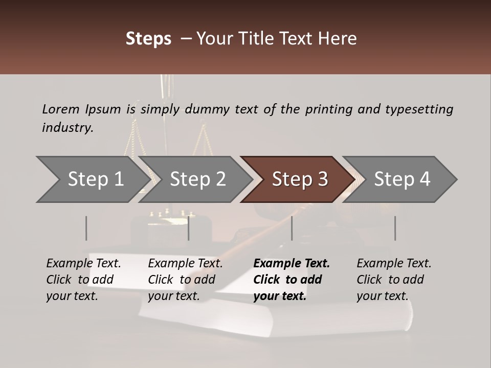 Sentence Wooden Lawyer PowerPoint Template