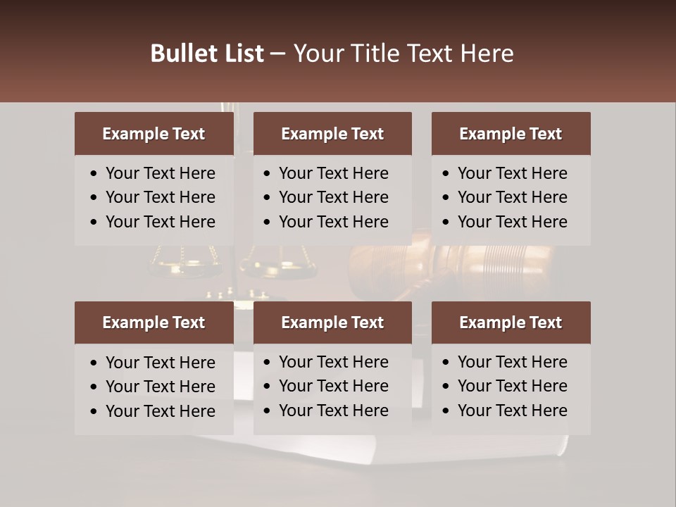 Sentence Wooden Lawyer PowerPoint Template