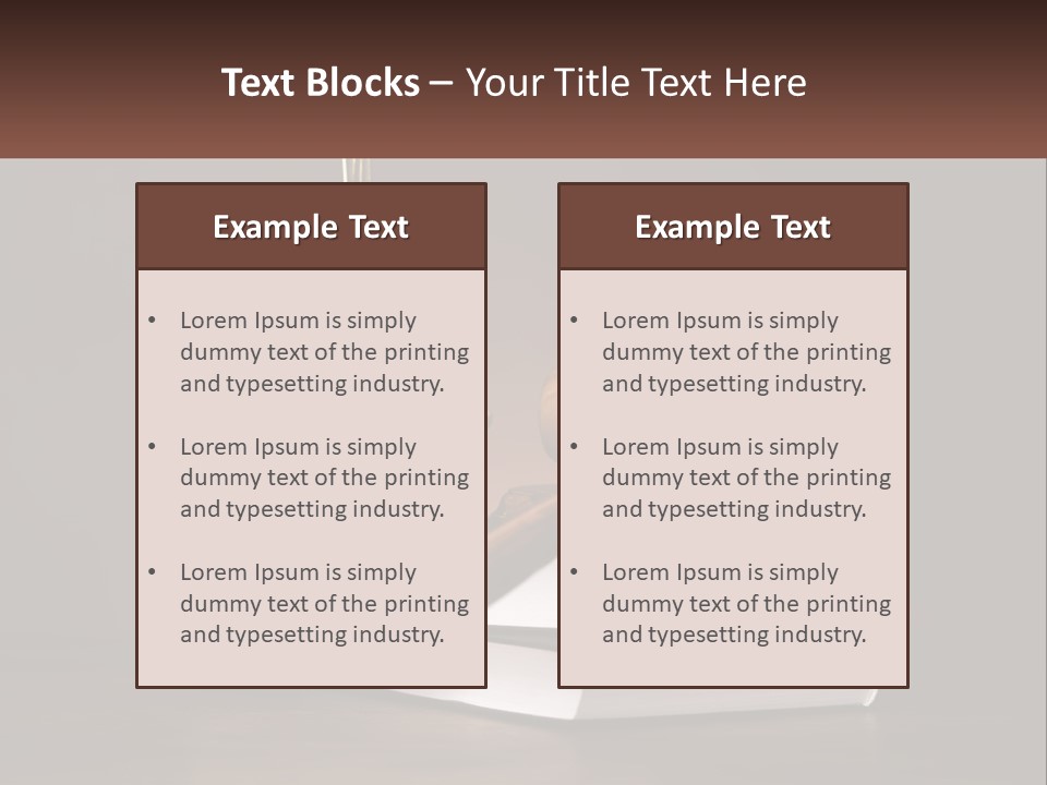 Sentence Wooden Lawyer PowerPoint Template