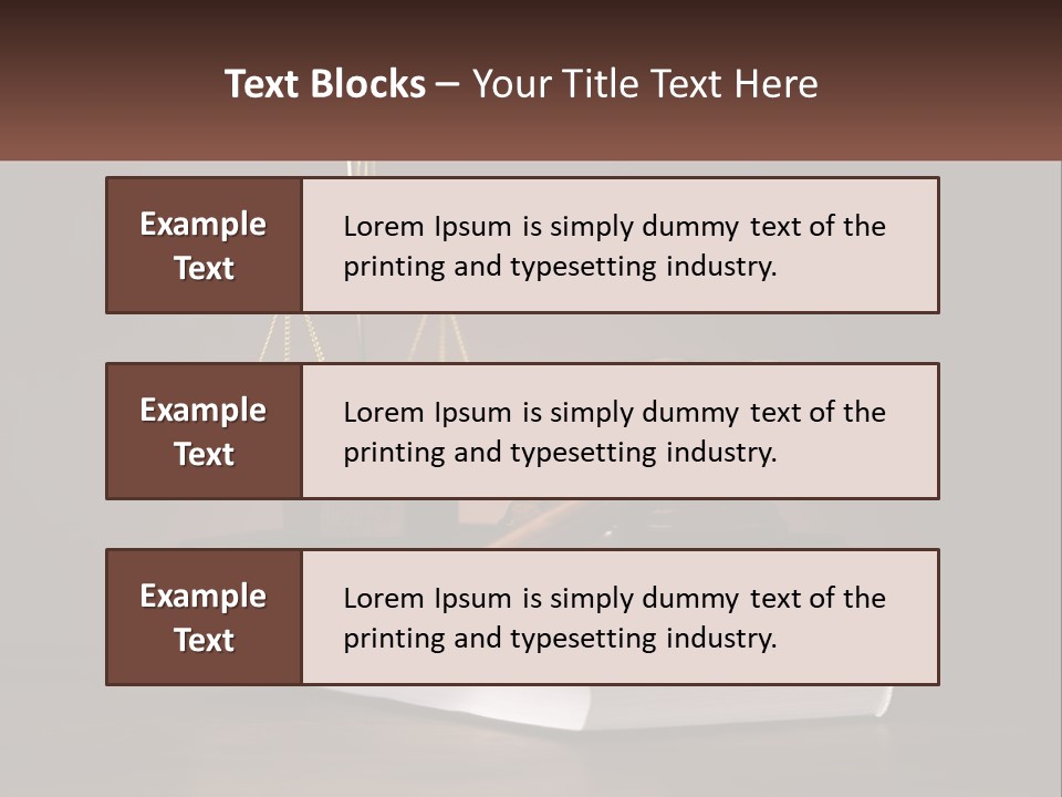 Sentence Wooden Lawyer PowerPoint Template
