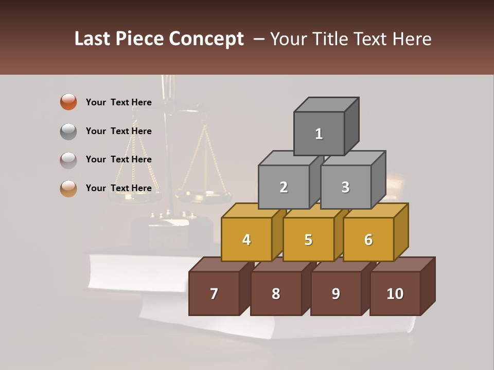 Sentence Wooden Lawyer PowerPoint Template