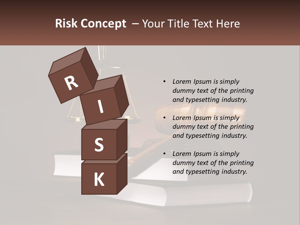 Sentence Wooden Lawyer PowerPoint Template