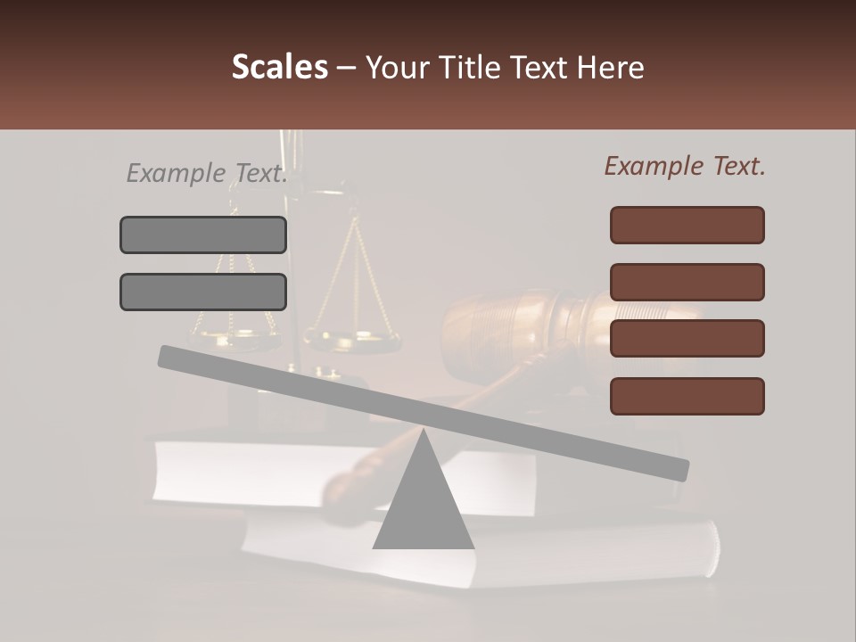 Sentence Wooden Lawyer PowerPoint Template