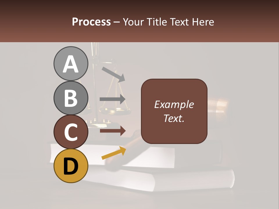 Sentence Wooden Lawyer PowerPoint Template