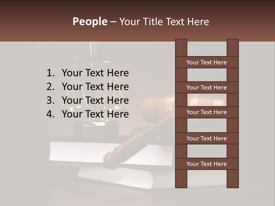 Sentence Wooden Lawyer PowerPoint Template