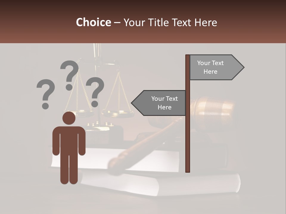 Sentence Wooden Lawyer PowerPoint Template