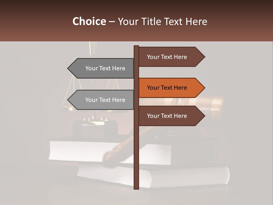 Sentence Wooden Lawyer PowerPoint Template