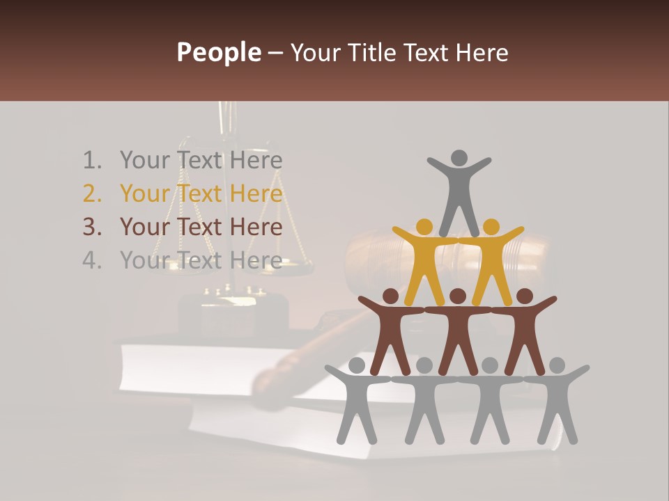 Sentence Wooden Lawyer PowerPoint Template