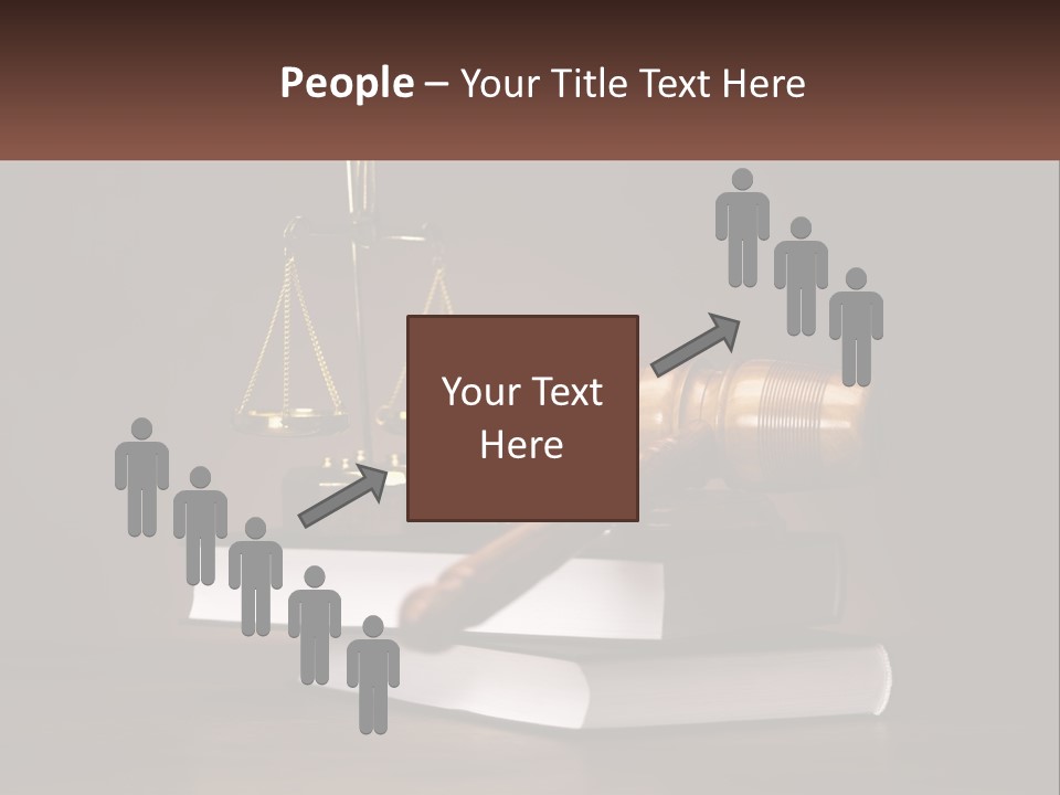 Sentence Wooden Lawyer PowerPoint Template