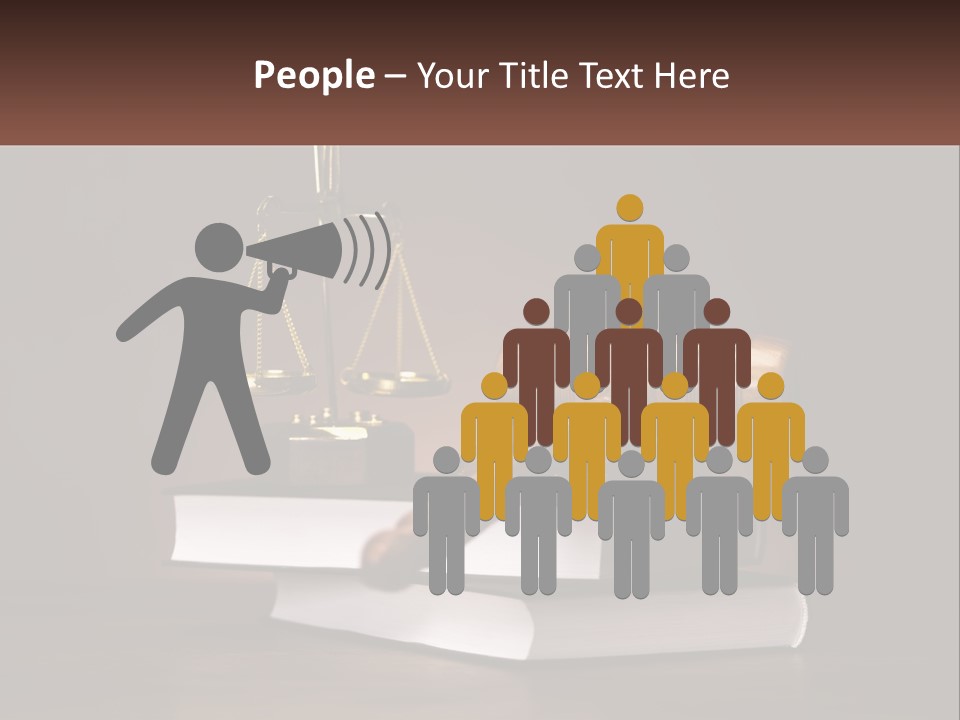 Sentence Wooden Lawyer PowerPoint Template