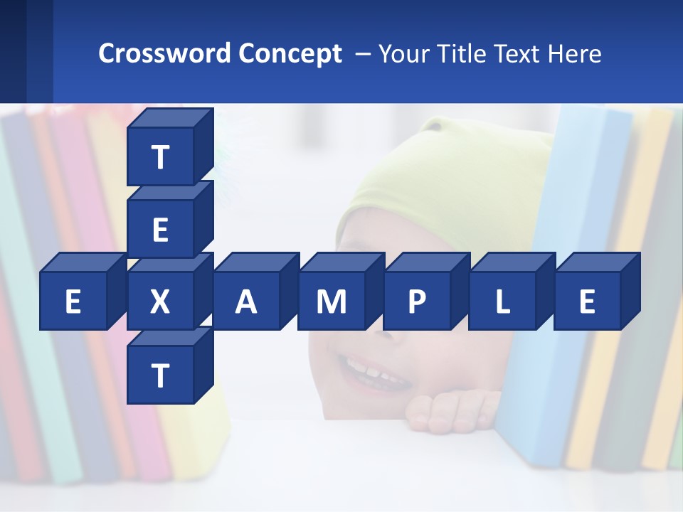 Caucasian Smiling Scarf PowerPoint Template