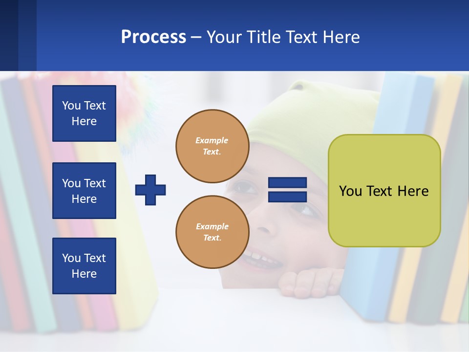 Caucasian Smiling Scarf PowerPoint Template