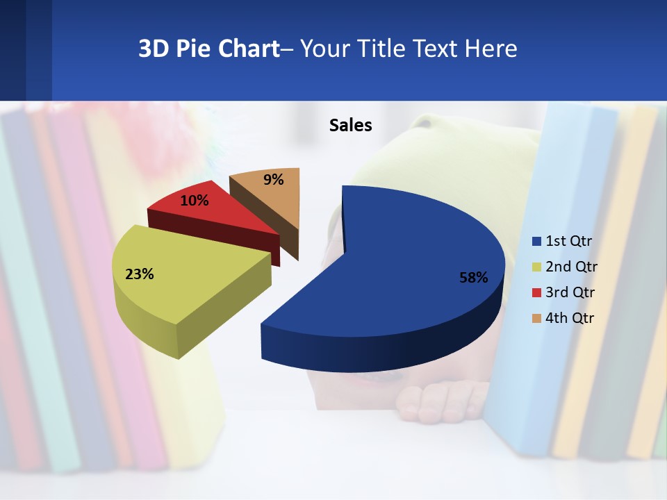 Caucasian Smiling Scarf PowerPoint Template