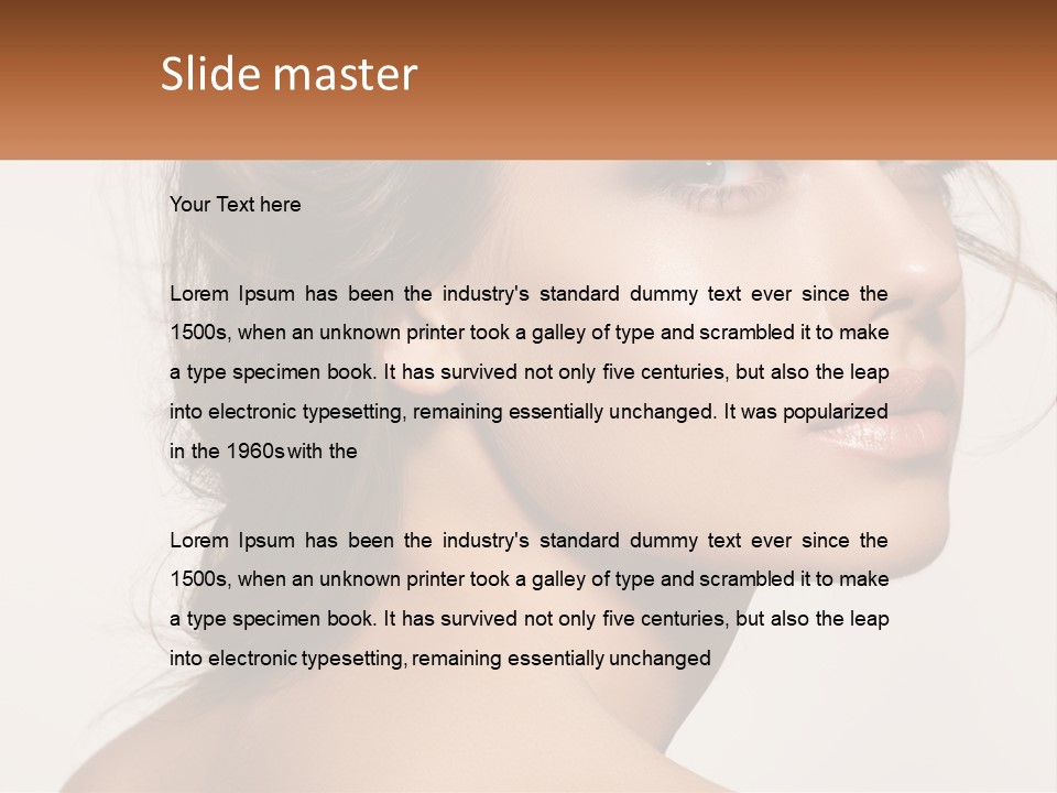 Wellbeing Cosmetology Closeup PowerPoint Template