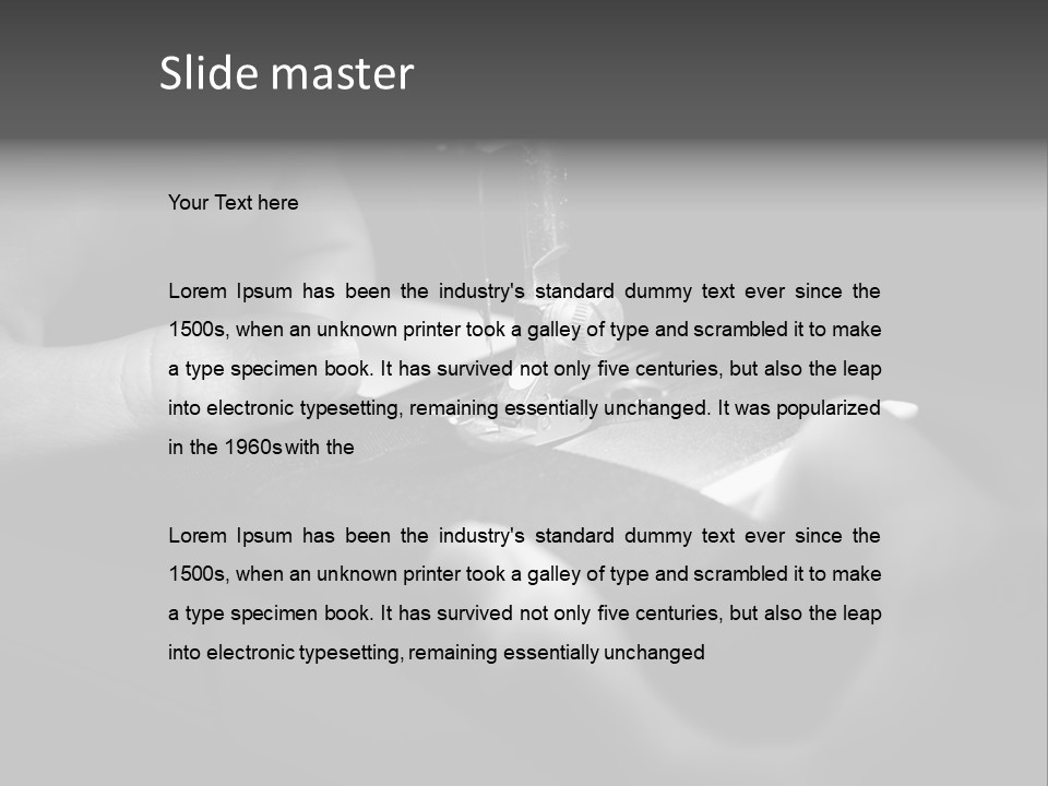 Manual Clothing Work PowerPoint Template