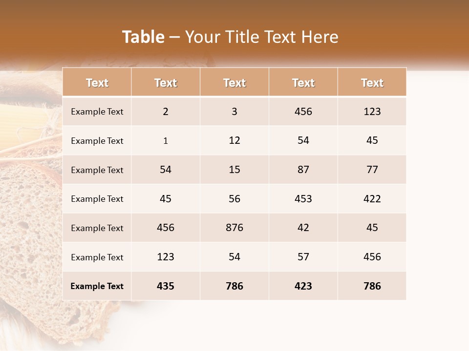 Bread Healthy Freshness PowerPoint Template