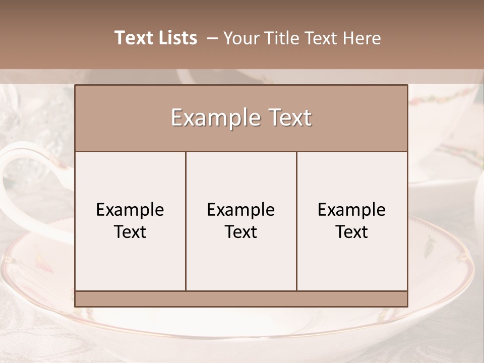 Tea Afternoon Breakfast PowerPoint Template