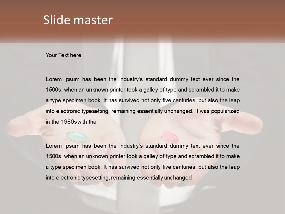 Health Tablet Holding PowerPoint Template