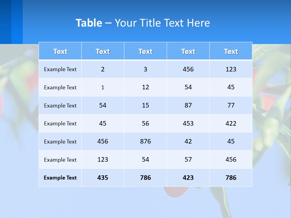 Antiaging Goji Barbarum PowerPoint Template