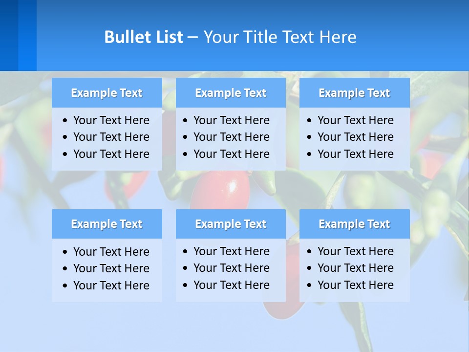 Antiaging Goji Barbarum PowerPoint Template