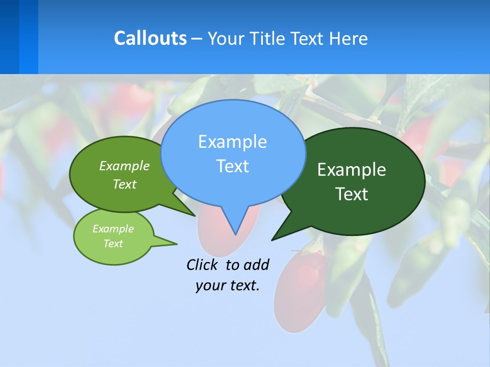 Antiaging Goji Barbarum PowerPoint Template