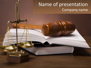 Law Weight Lawyer PowerPoint Template