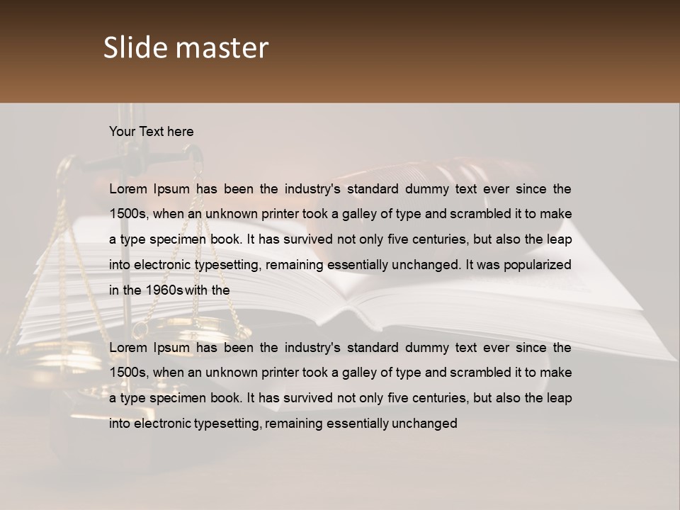 Law Weight Lawyer PowerPoint Template