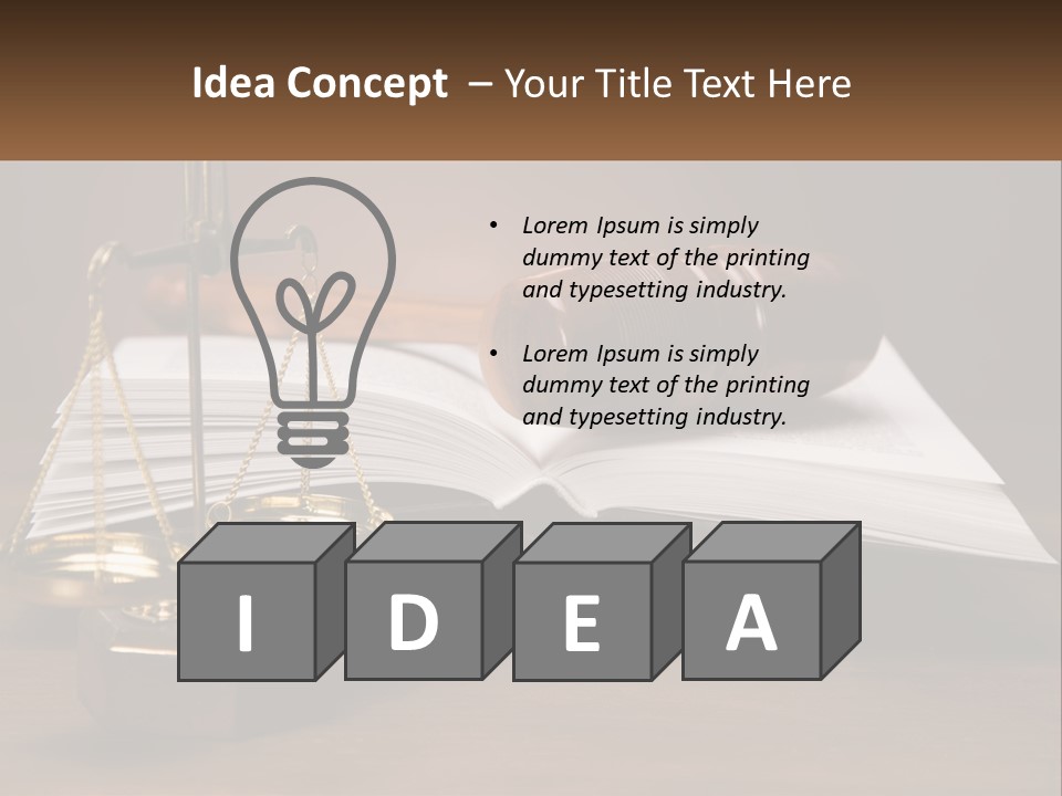 Law Weight Lawyer PowerPoint Template