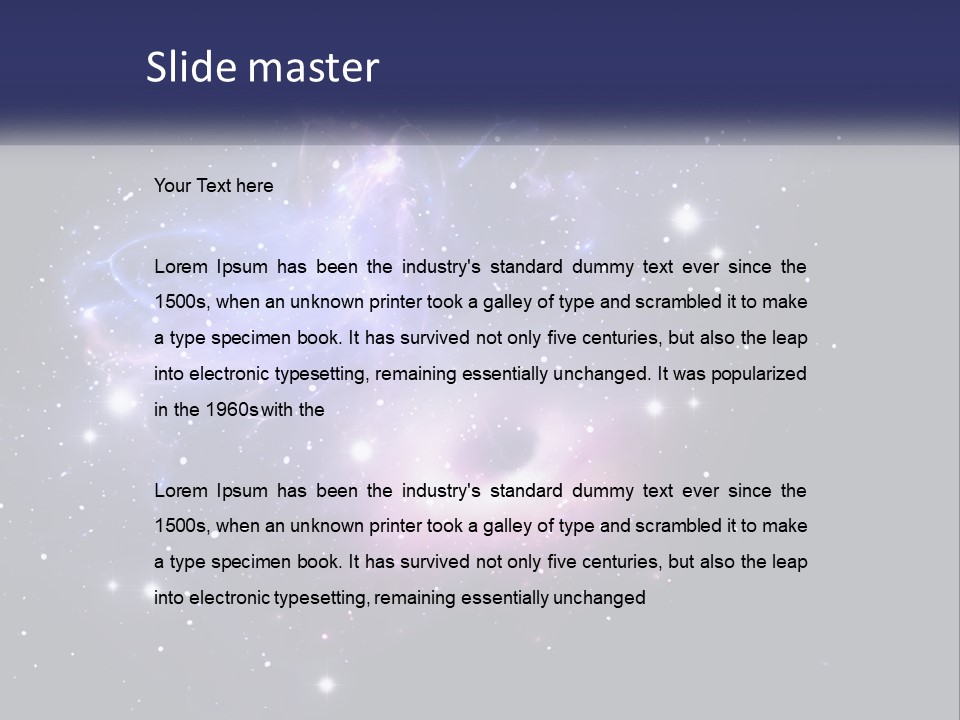 Transparent Nebulae Background PowerPoint Template