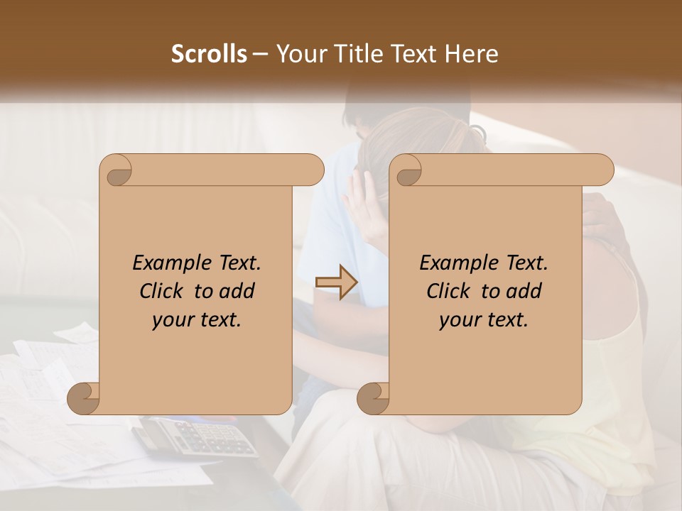 Issues Wife Couple PowerPoint Template