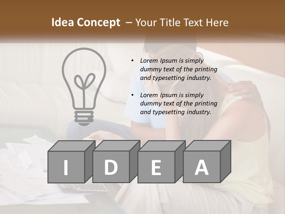 Issues Wife Couple PowerPoint Template