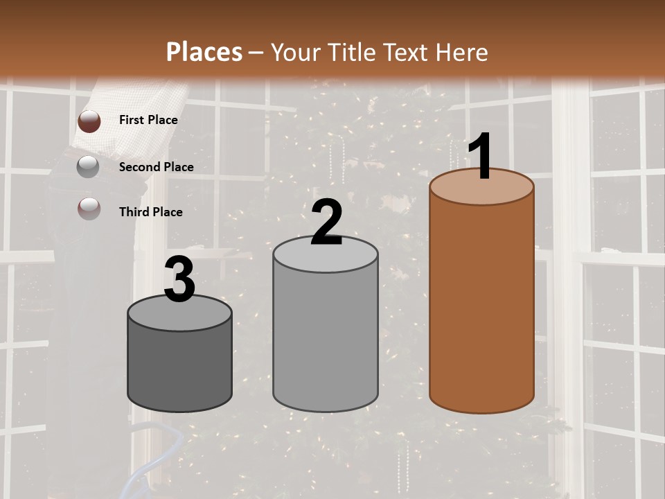 Steps Decorating Illuminated PowerPoint Template