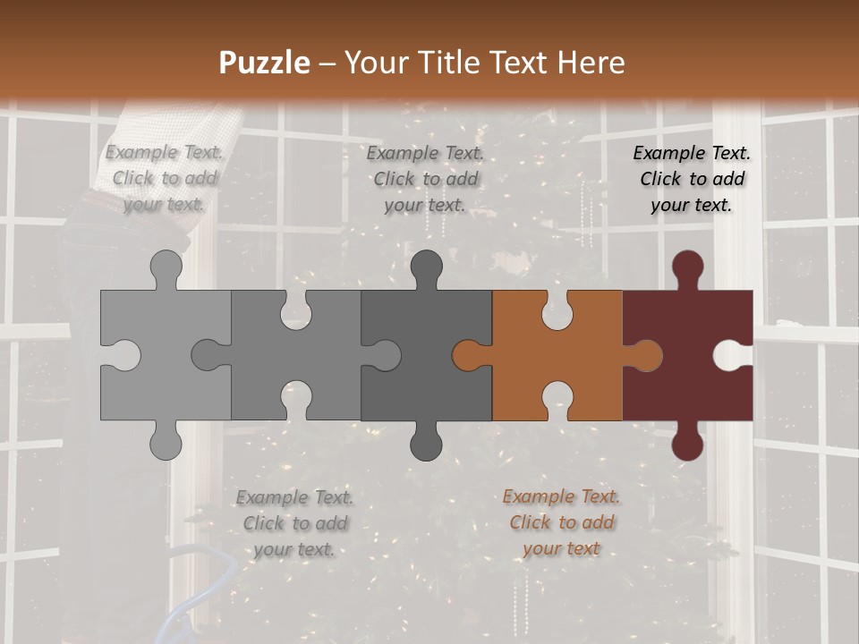 Steps Decorating Illuminated PowerPoint Template