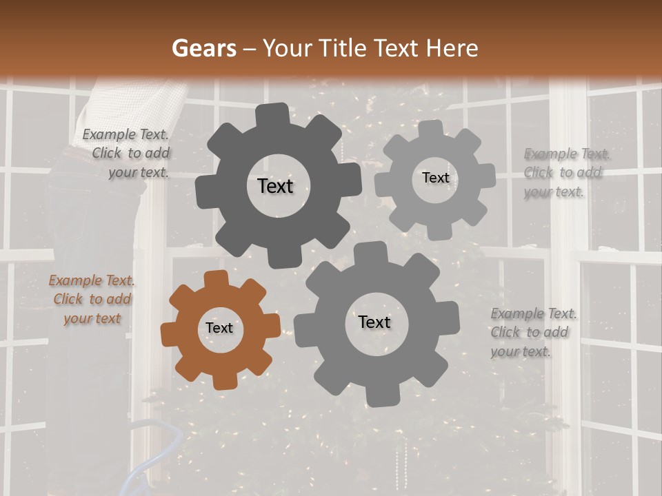 Steps Decorating Illuminated PowerPoint Template