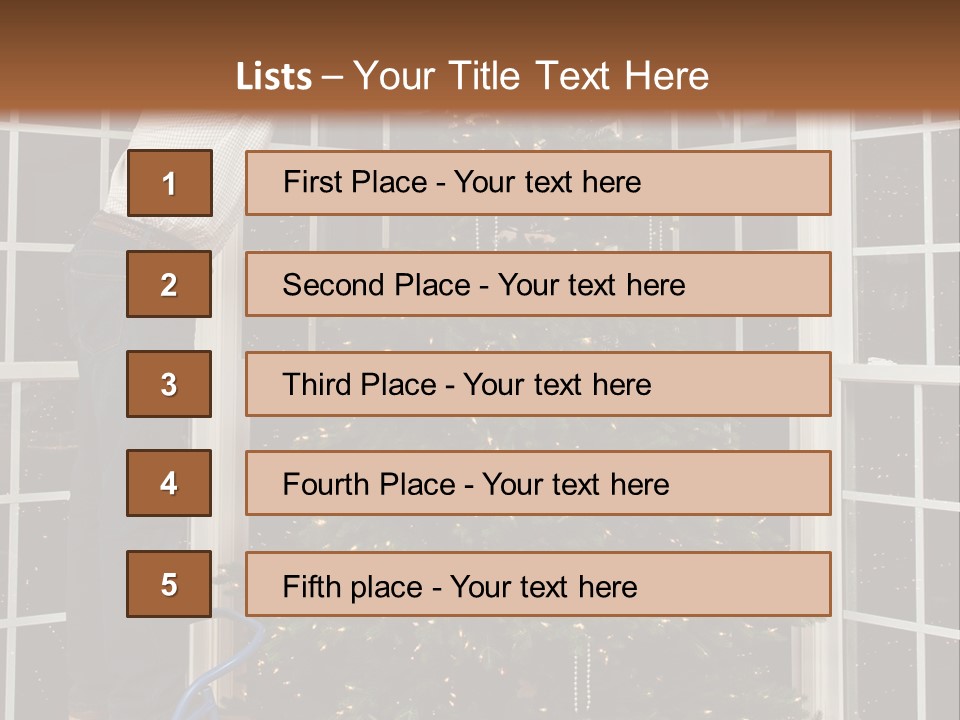 Steps Decorating Illuminated PowerPoint Template